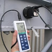 Surface Salinity Meter in use